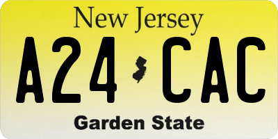 NJ license plate A24CAC