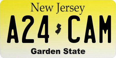 NJ license plate A24CAM