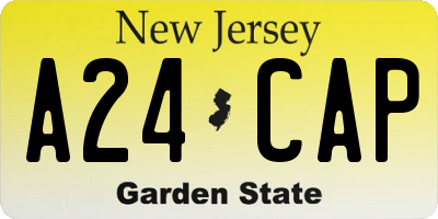 NJ license plate A24CAP