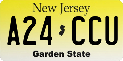 NJ license plate A24CCU