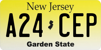NJ license plate A24CEP