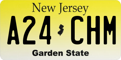 NJ license plate A24CHM
