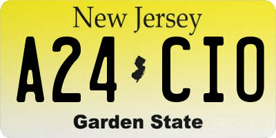 NJ license plate A24CIO