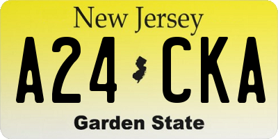 NJ license plate A24CKA