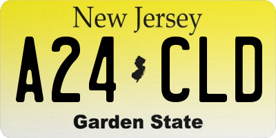 NJ license plate A24CLD