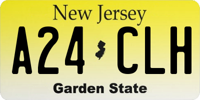NJ license plate A24CLH