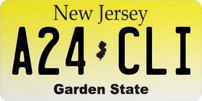 NJ license plate A24CLI