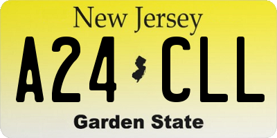 NJ license plate A24CLL