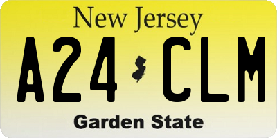 NJ license plate A24CLM