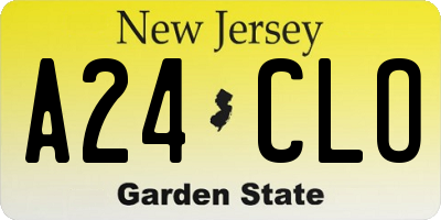 NJ license plate A24CLO