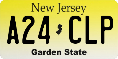 NJ license plate A24CLP