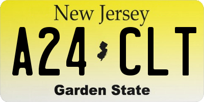NJ license plate A24CLT