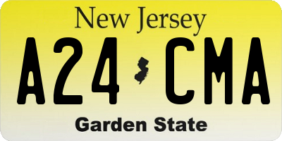 NJ license plate A24CMA