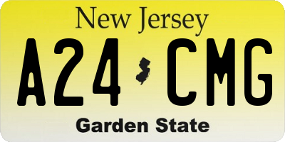 NJ license plate A24CMG