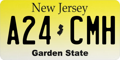 NJ license plate A24CMH