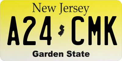 NJ license plate A24CMK