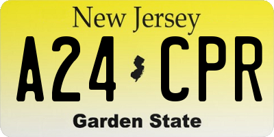 NJ license plate A24CPR