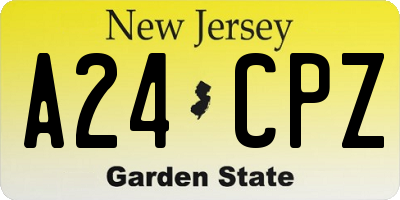 NJ license plate A24CPZ