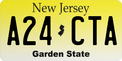 NJ license plate A24CTA