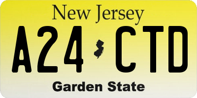 NJ license plate A24CTD