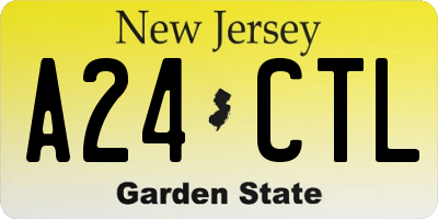 NJ license plate A24CTL