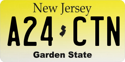 NJ license plate A24CTN