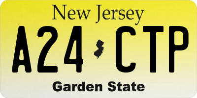 NJ license plate A24CTP