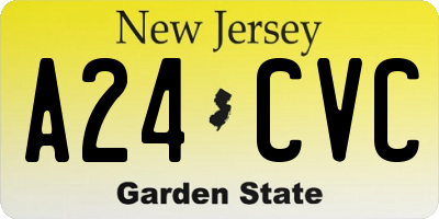 NJ license plate A24CVC