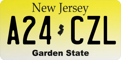 NJ license plate A24CZL