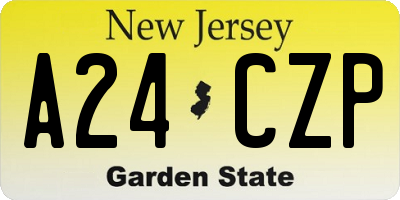 NJ license plate A24CZP