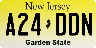NJ license plate A24DDN