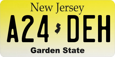 NJ license plate A24DEH