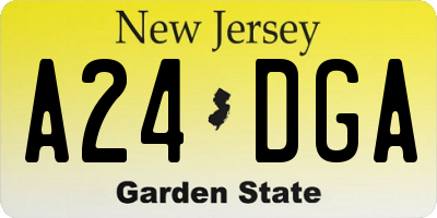 NJ license plate A24DGA