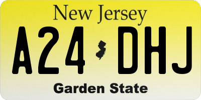 NJ license plate A24DHJ