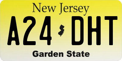 NJ license plate A24DHT