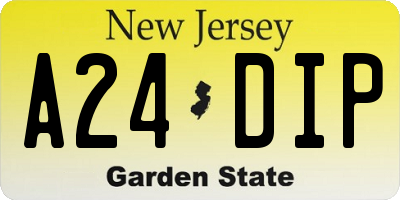 NJ license plate A24DIP