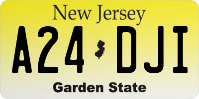 NJ license plate A24DJI