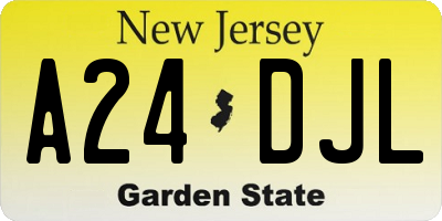 NJ license plate A24DJL