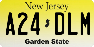 NJ license plate A24DLM