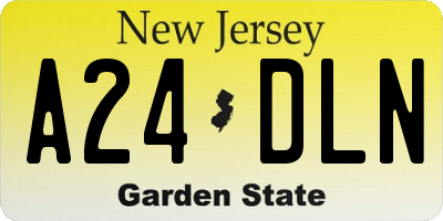 NJ license plate A24DLN