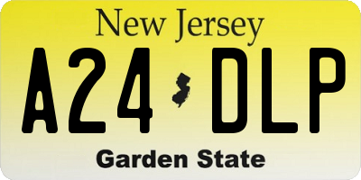 NJ license plate A24DLP
