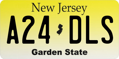NJ license plate A24DLS