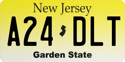 NJ license plate A24DLT