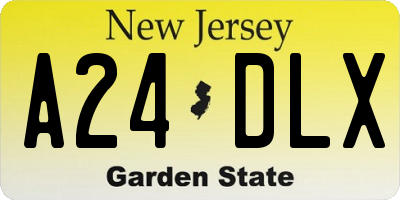 NJ license plate A24DLX