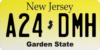 NJ license plate A24DMH