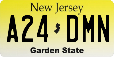 NJ license plate A24DMN