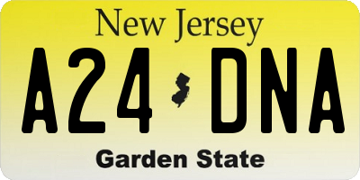 NJ license plate A24DNA