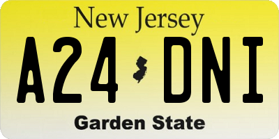 NJ license plate A24DNI