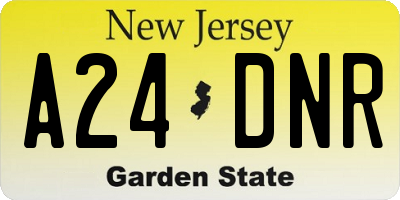 NJ license plate A24DNR