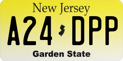NJ license plate A24DPP